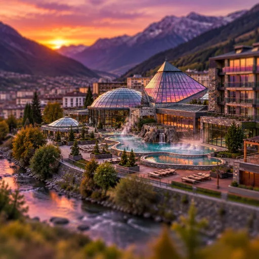 Serene thermal luxury in Andorra Caldea balneario for refined spa travellers